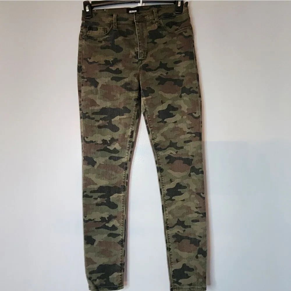 HUDSON Jeans Women Sz 27 Barbara High Rise Ankle Skinny Flap Pocket Camo Stretch